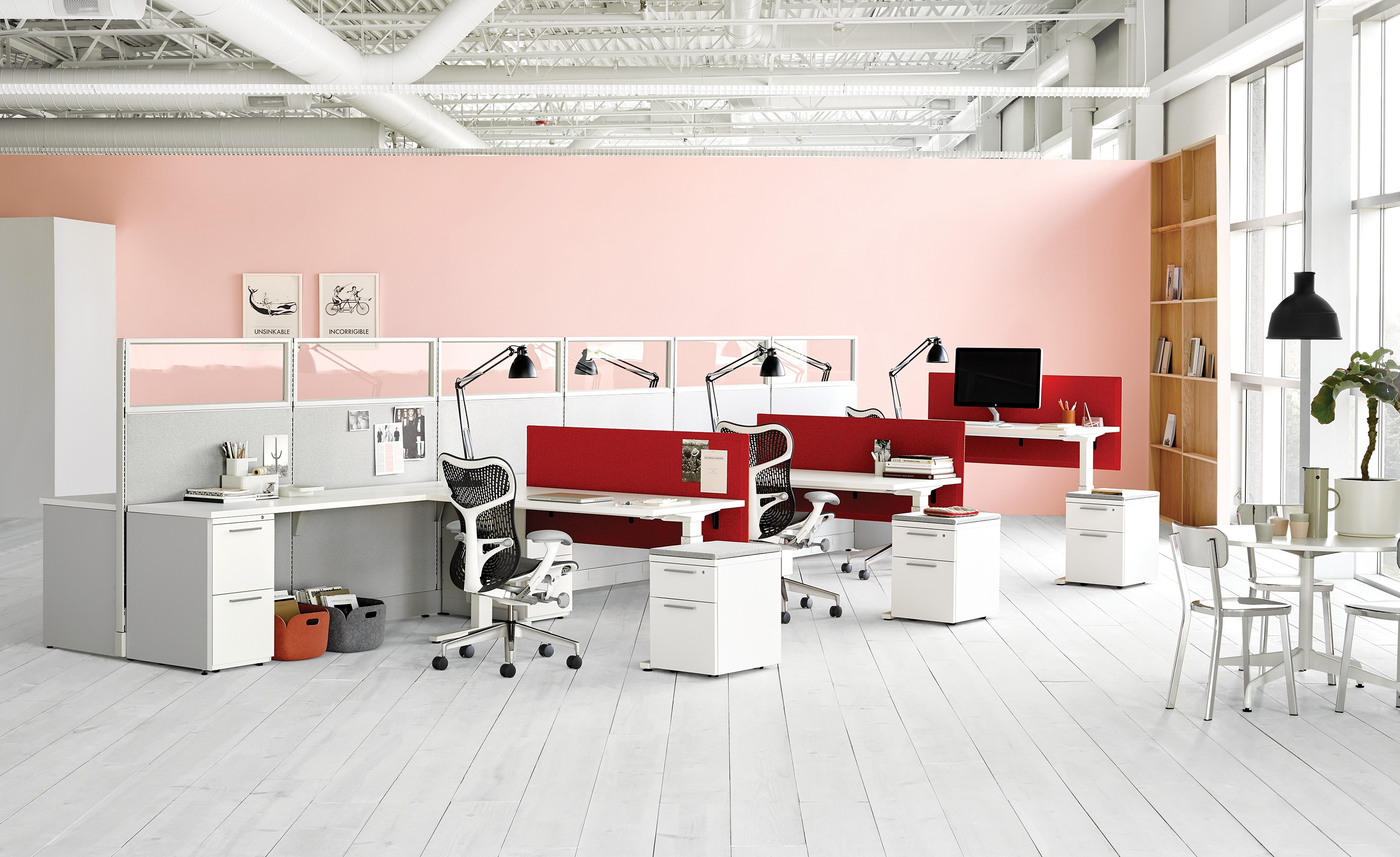 办公屏风|屏风工作站|办公家具|万象城(中国)家具|Action Office 开放式办公区屏风卡位